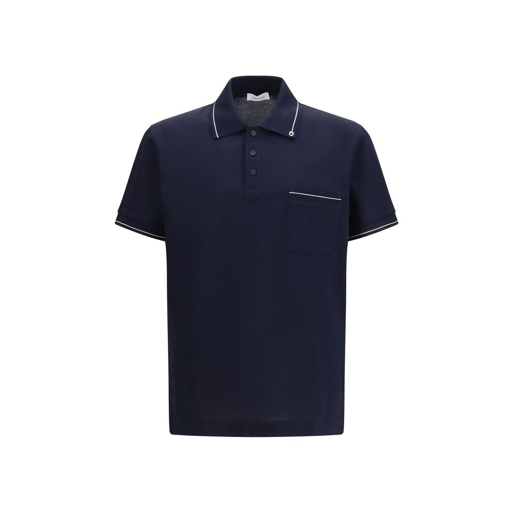 Ferragamo Blue Cotton Polo Shirt - ClickThatClicks 