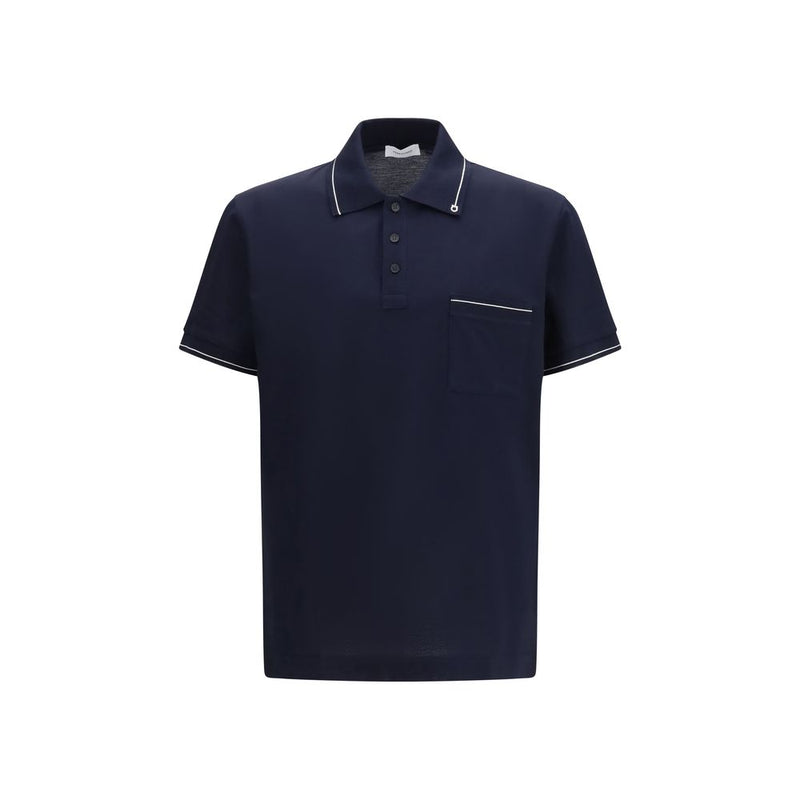Ferragamo Blue Cotton Polo Shirt - ClickThatClicks 