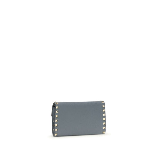 Valentino Garavani Blue Calf Leather Bos Taurus Wallet - ClickThatClicks 