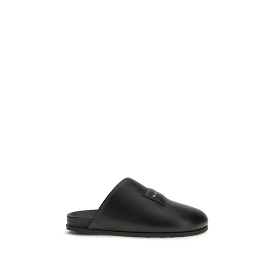 Givenchy Black Calf Leather Bos Taurus Mules - ClickThatClicks 