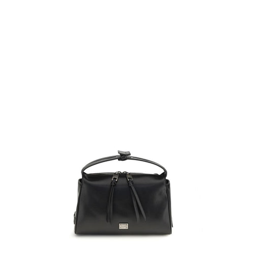 Dolce & Gabbana Black Calf Leather Bos Taurus Shoulder Bag - ClickThatClicks 