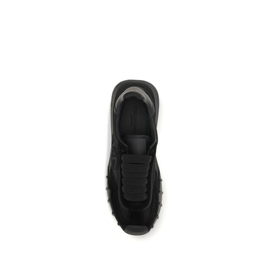 Dolce & Gabbana Black Calf Leather Bos Taurus Athletic Sneakers - ClickThatClicks 