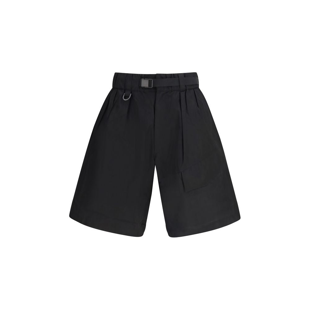 Y-3 Black Cotton Bermuda Shorts - ClickThatClicks 