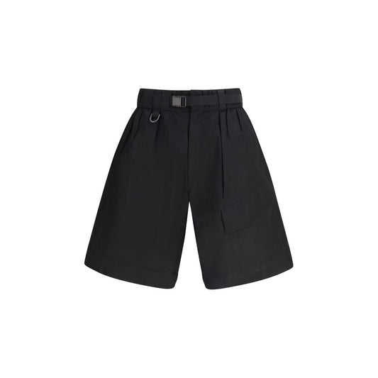Y-3 Black Cotton Bermuda Shorts - ClickThatClicks 