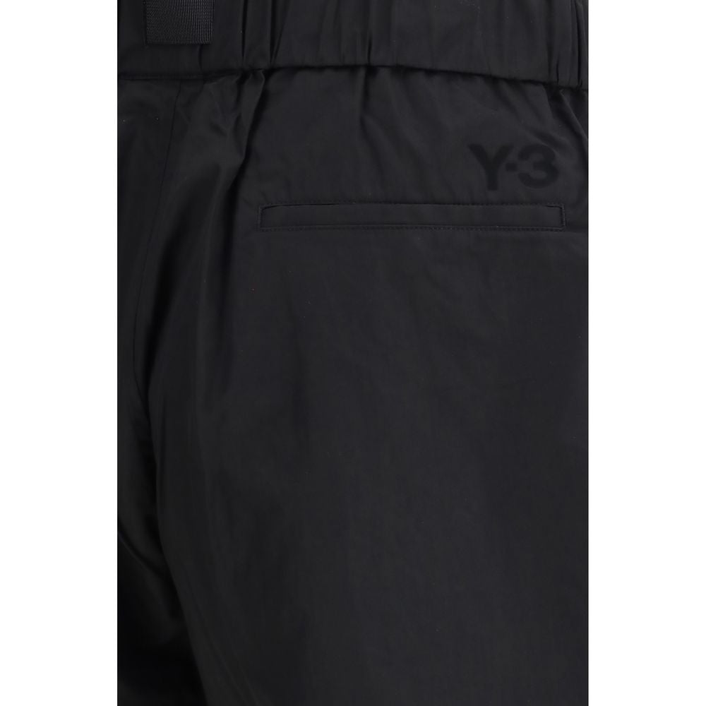 Y-3 Black Cotton Bermuda Shorts - ClickThatClicks 
