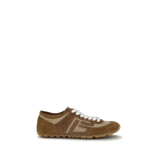 Balmain Beige Calf Leather Bos Taurus Athletic Sneakers - ClickThatClicks 