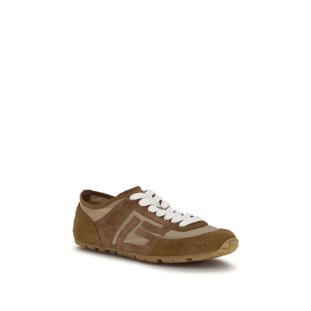 Balmain Beige Calf Leather Bos Taurus Athletic Sneakers - ClickThatClicks 