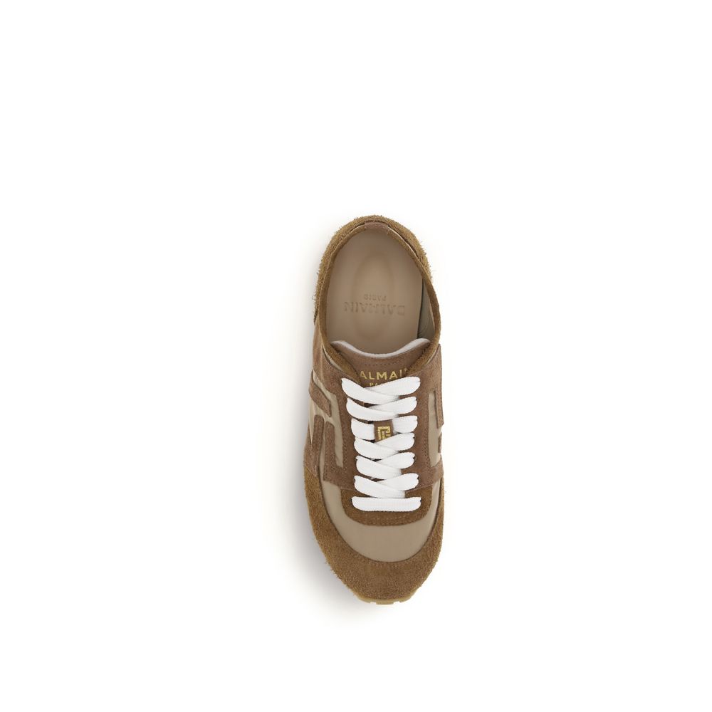 Balmain Beige Calf Leather Bos Taurus Athletic Sneakers - ClickThatClicks 
