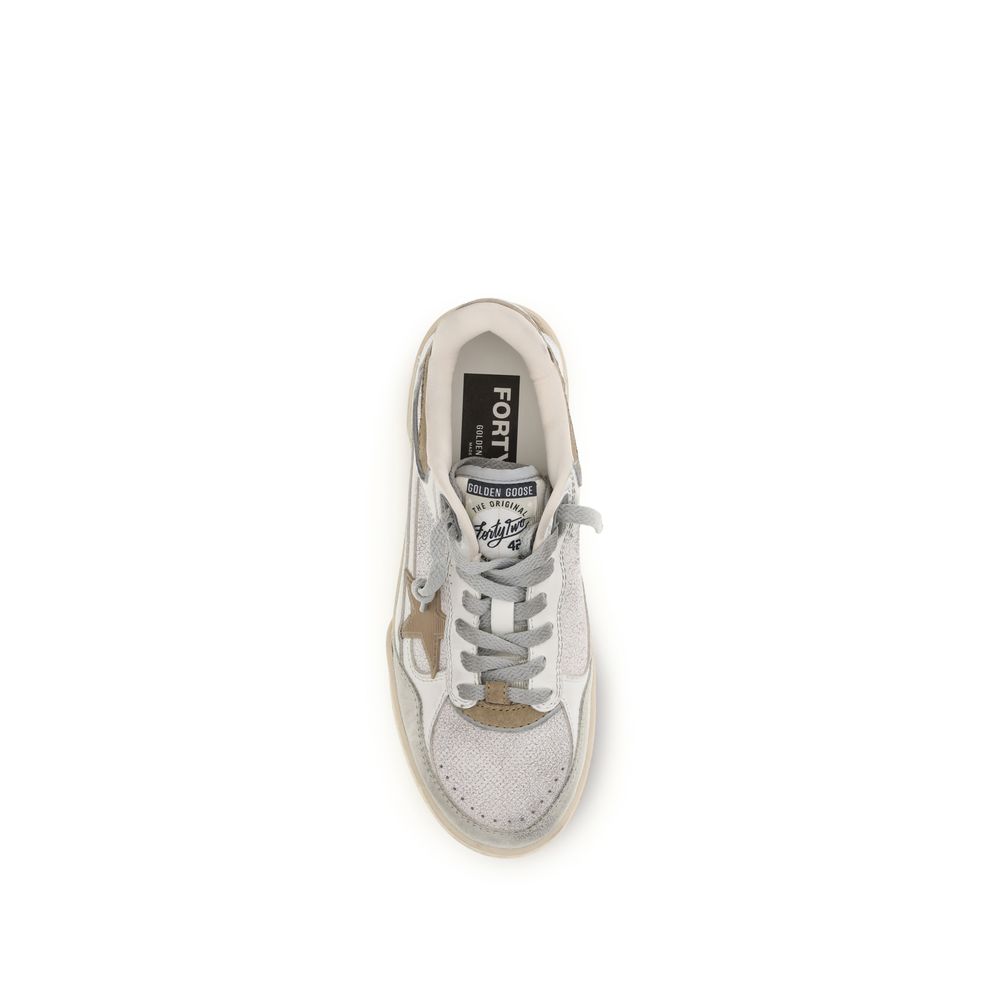 Golden Goose White Calf Leather Bos Taurus Chunky Sneakers - ClickThatClicks 