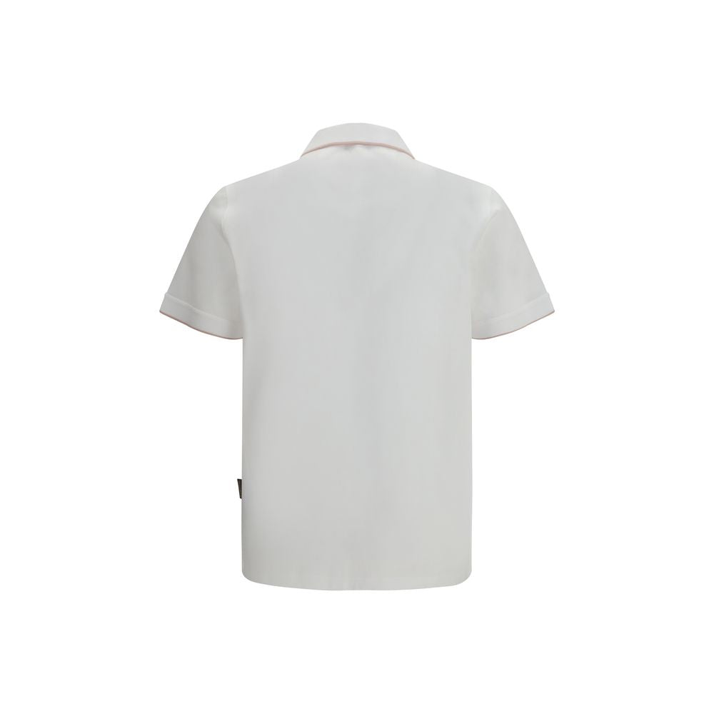 MooRER White Cotton Polo Shirt - ClickThatClicks 