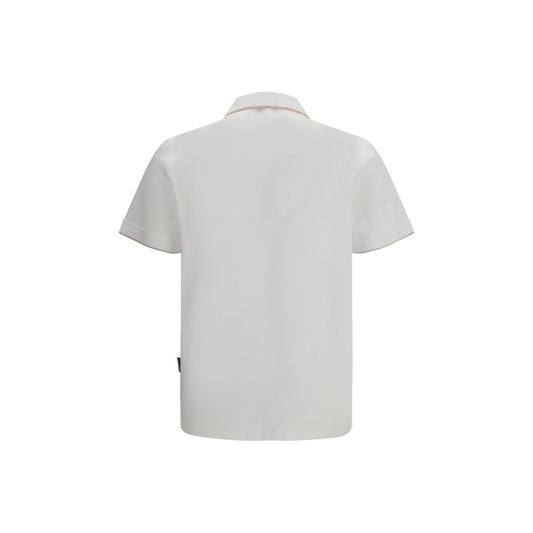 MooRER White Cotton Polo Shirt - ClickThatClicks 