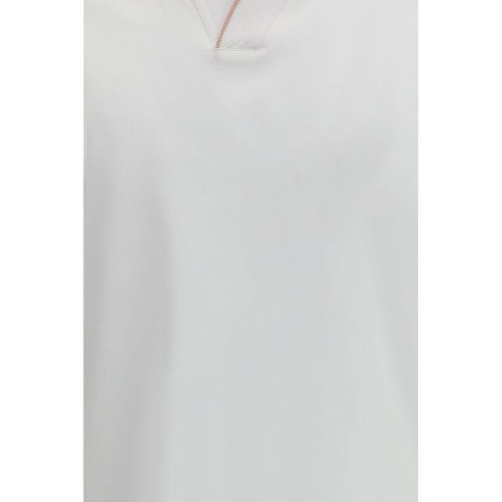 MooRER White Cotton Polo Shirt - ClickThatClicks 
