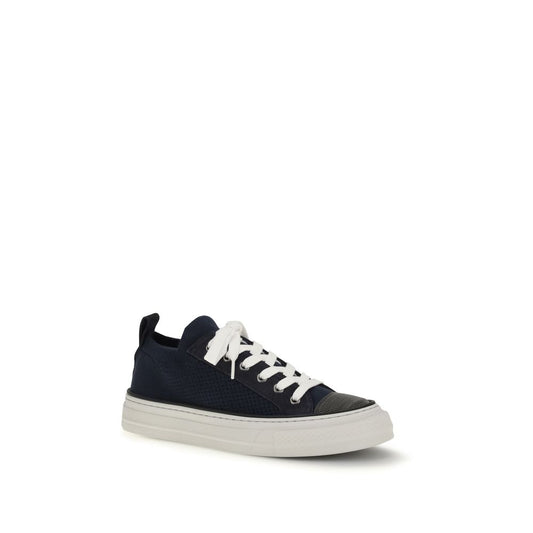 Brunello Cucinelli Black Cotton Low Top Sneakers - ClickThatClicks 