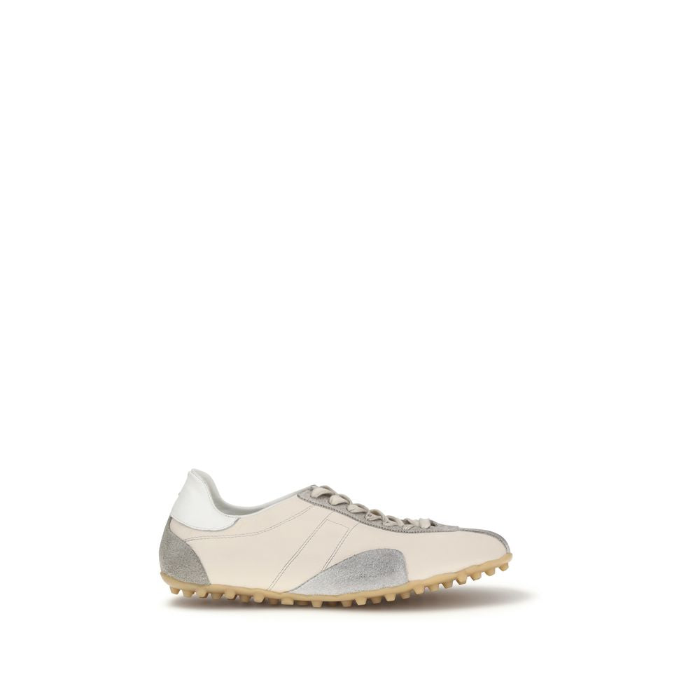 Maison Margiela Beige Calf Leather Bos Taurus Athletic Sneakers - ClickThatClicks 