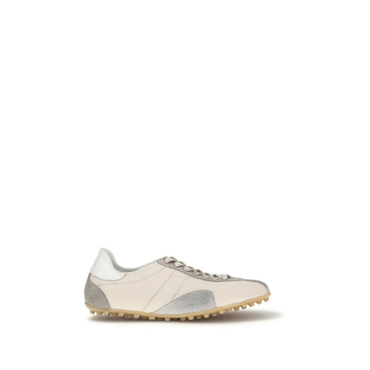Maison Margiela Beige Calf Leather Bos Taurus Athletic Sneakers - ClickThatClicks 