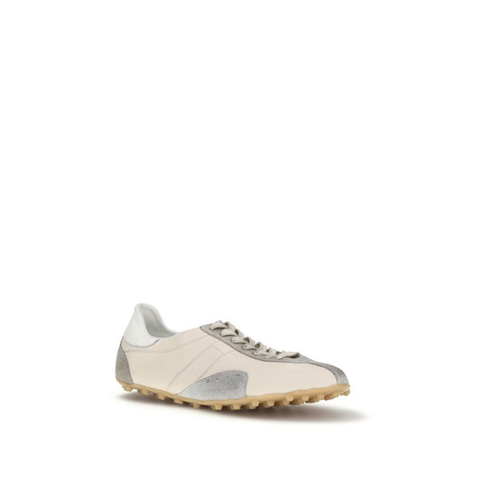 Maison Margiela Beige Calf Leather Bos Taurus Athletic Sneakers - ClickThatClicks 