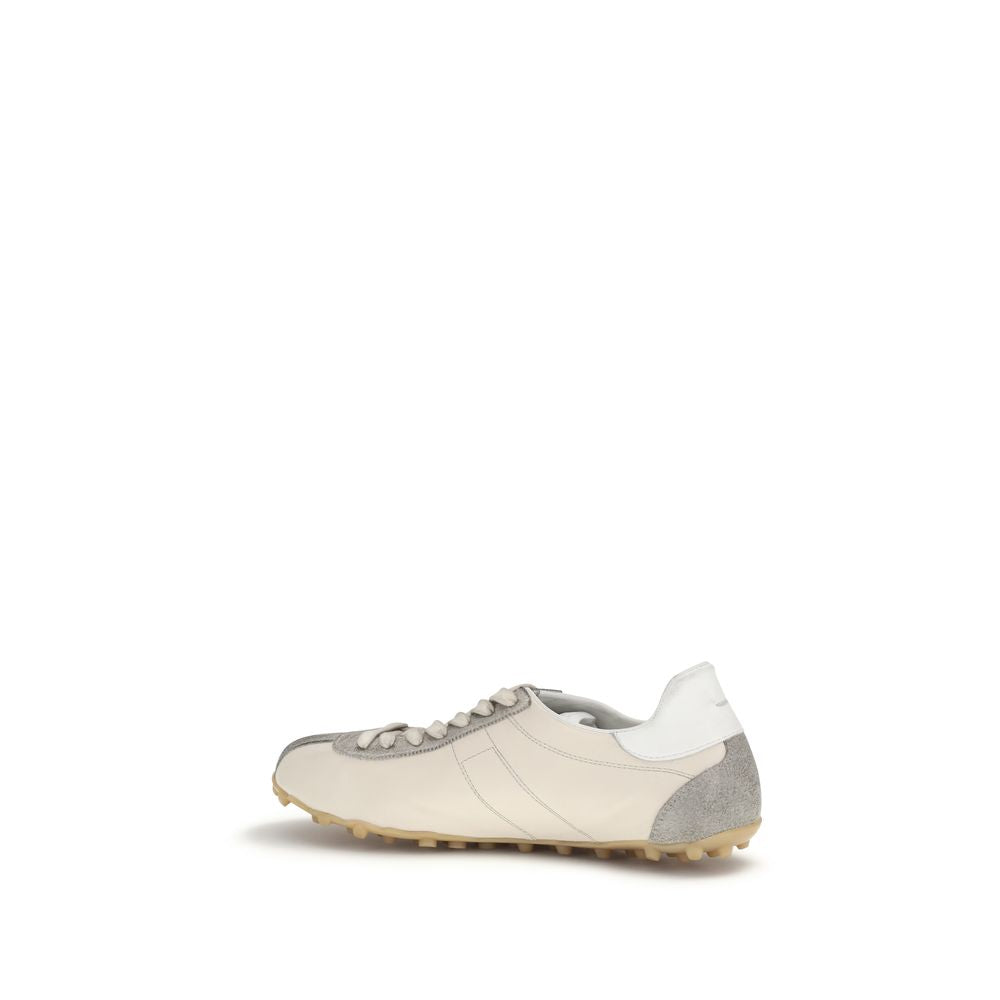 Maison Margiela Beige Calf Leather Bos Taurus Athletic Sneakers - ClickThatClicks 