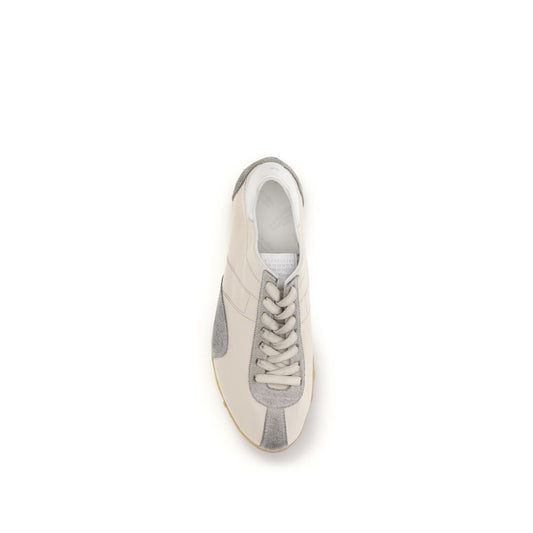Maison Margiela Beige Calf Leather Bos Taurus Athletic Sneakers - ClickThatClicks 