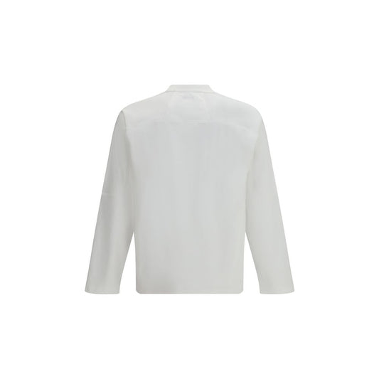 LAMINAR White Cotton Long Sleeve T-Shirt - ClickThatClicks 