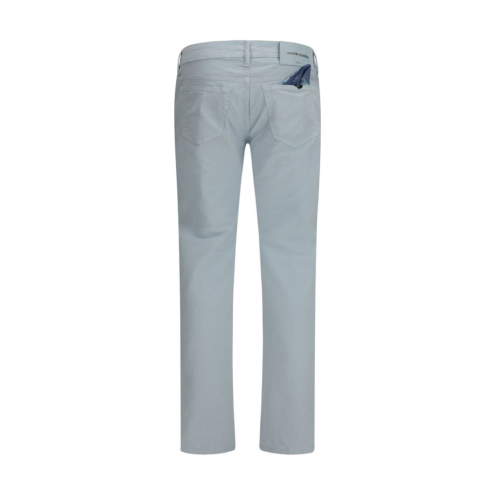 Jacob Cohen Blue Cotton Pants - ClickThatClicks 