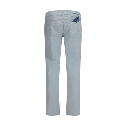 Jacob Cohen Blue Cotton Pants - ClickThatClicks 