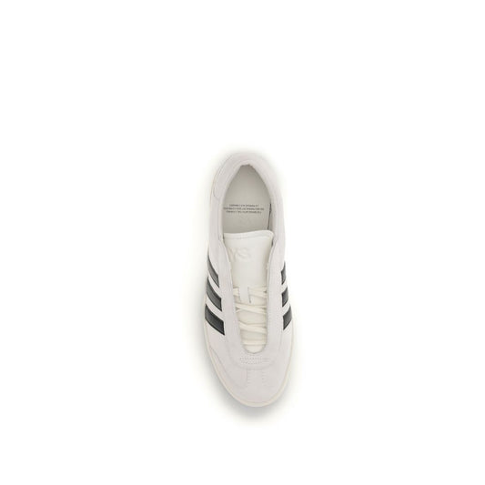 Y-3 Beige Calf Leather Bos Taurus Low Top Sneakers - ClickThatClicks 
