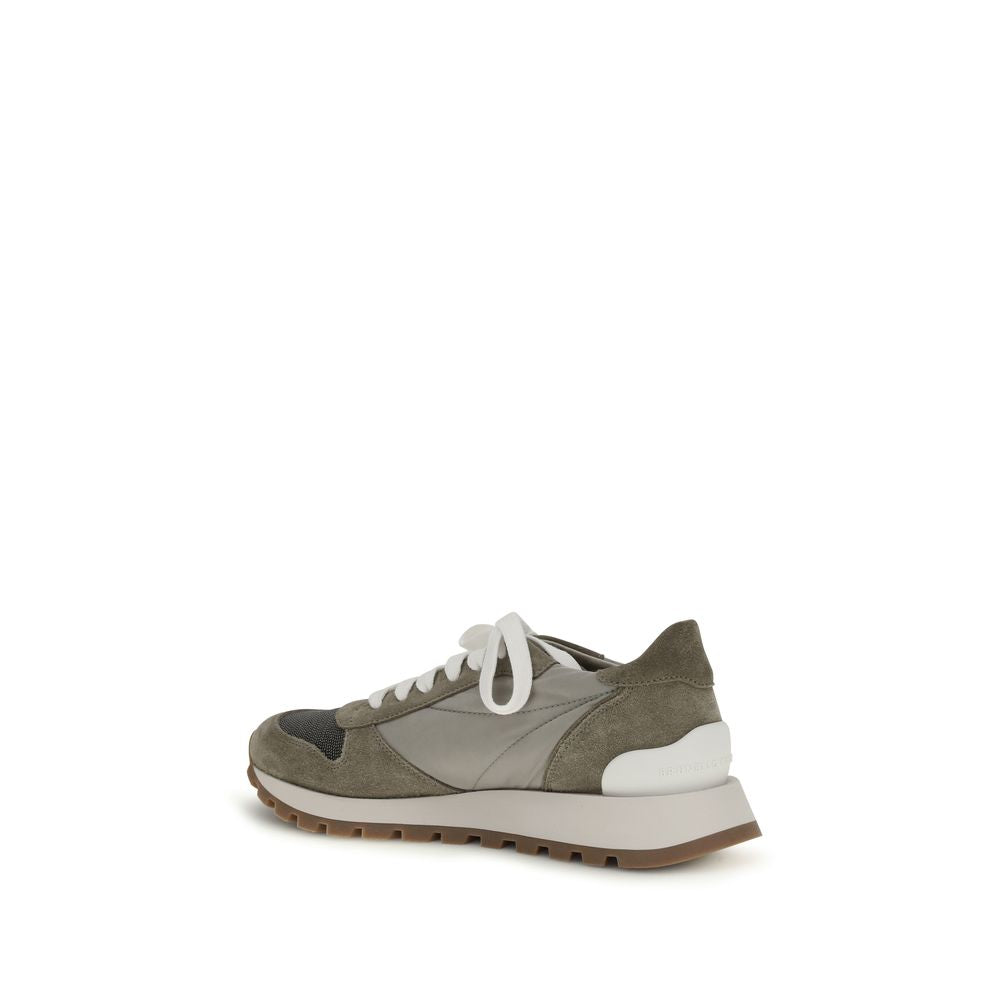Brunello Cucinelli Bicolor Polyester Athletic Sneakers - ClickThatClicks 
