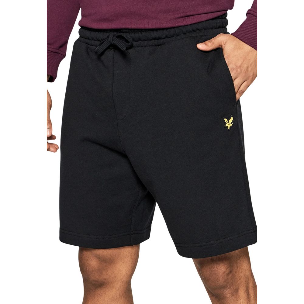 Lyle & Scott Black Cotton Bermuda Shorts - ClickThatClicks 