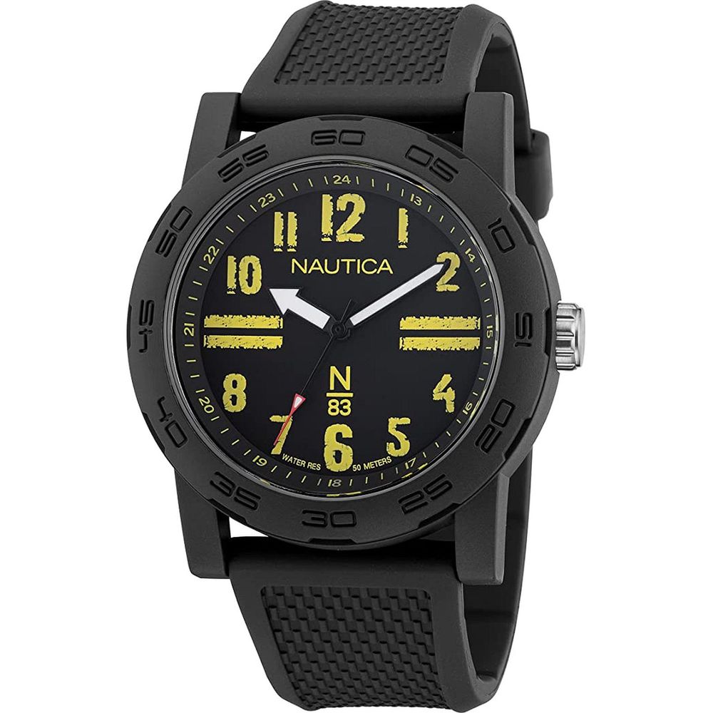 NAUTICA Black Synthetic Sport Watch - ClickThatClicks 