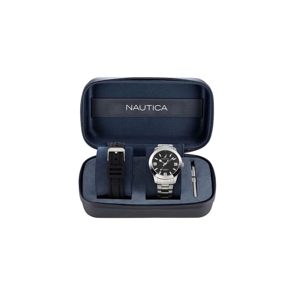 NAUTICA Gray Stainless Steel Dress Watch - ClickThatClicks 