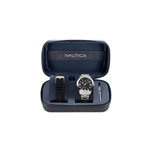 NAUTICA Gray Stainless Steel Dress Watch - ClickThatClicks 