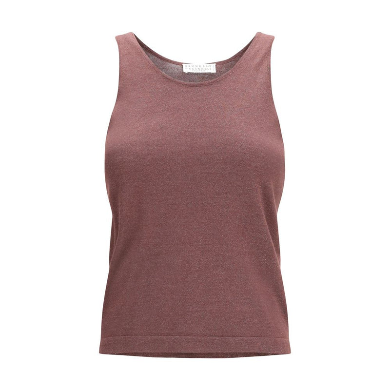 Brunello Cucinelli Bordeaux Cashmere Top