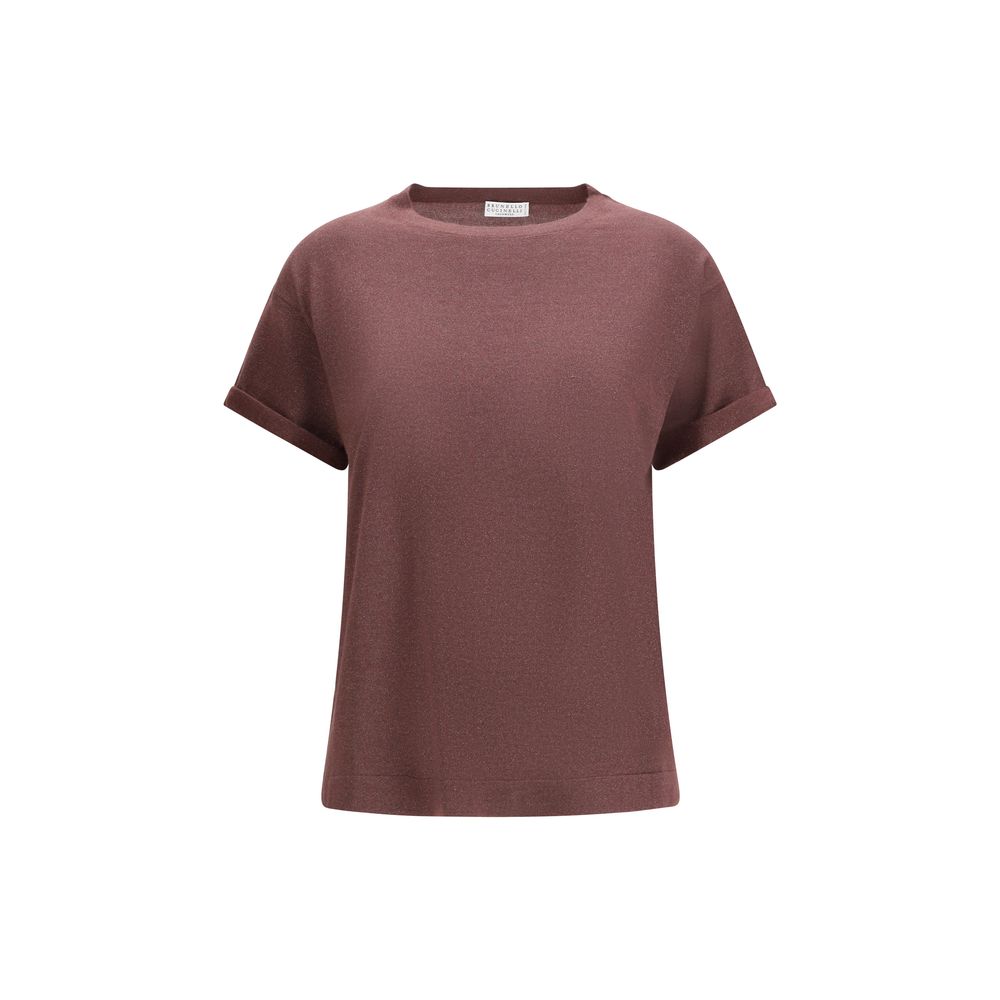 Brunello Cucinelli Bordeaux Nylon T-Shirt - ClickThatClicks 
