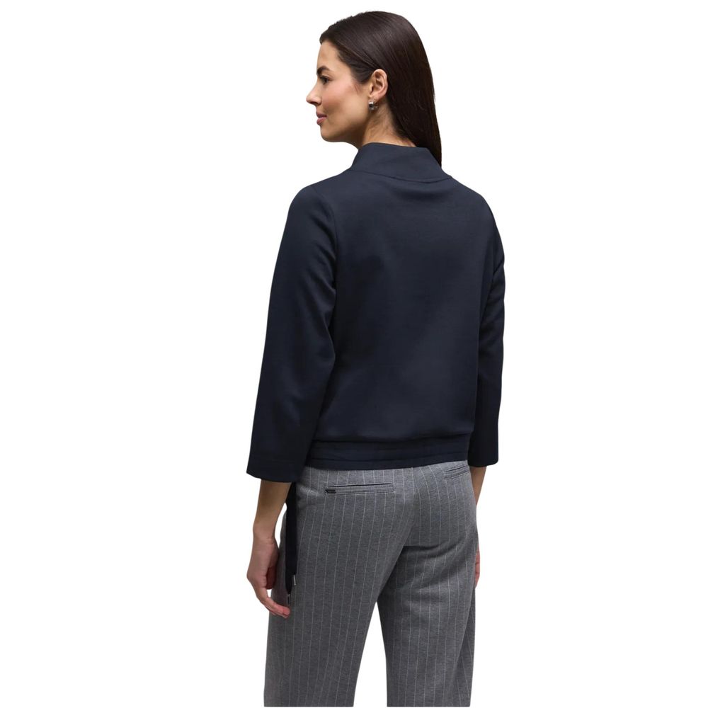 Street One Blue Polyester Sweatshirt - ClickThatClicks 