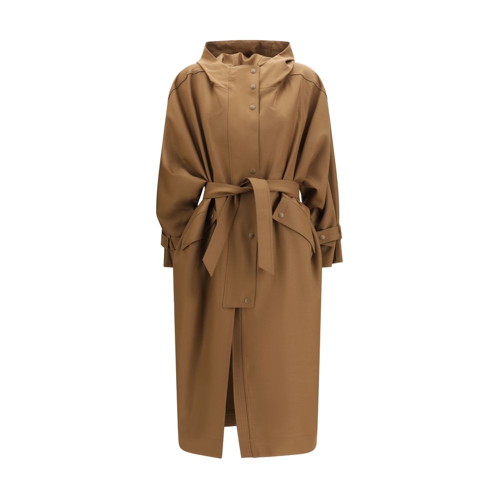 Max Mara Brown Polyester Coat - ClickThatClicks 