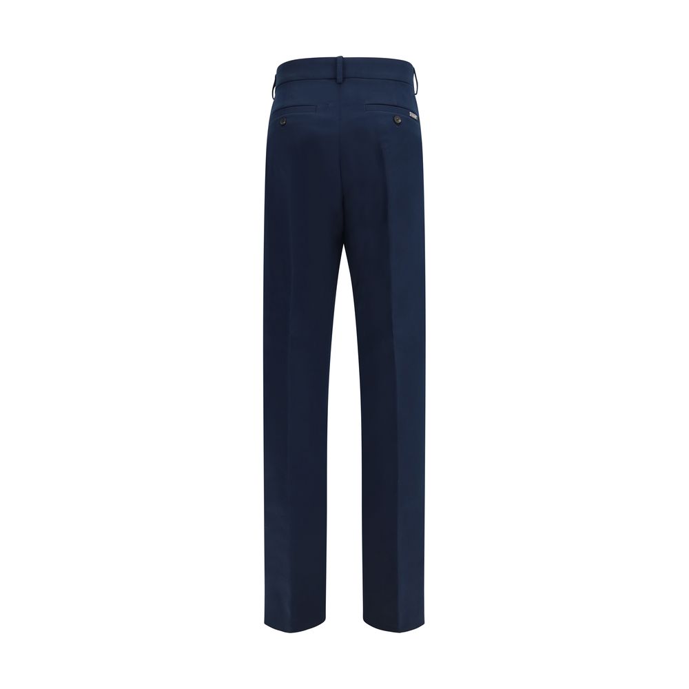 Ferragamo Blue Cotton Chino Pants - ClickThatClicks 