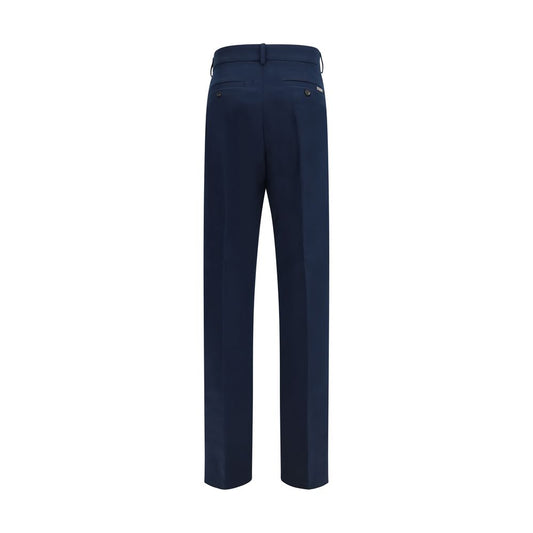 Ferragamo Blue Cotton Chino Pants - ClickThatClicks 