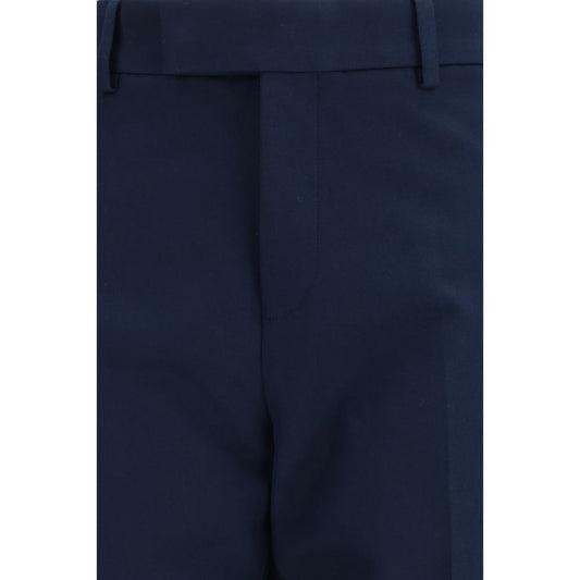 Ferragamo Blue Cotton Chino Pants - ClickThatClicks 