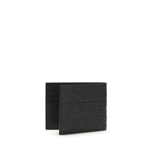 Ferragamo Black Calf Leather Bos Taurus Wallet - ClickThatClicks 