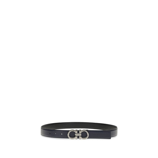 Ferragamo Blue Calf Leather Bos Taurus Regular Belt - ClickThatClicks 