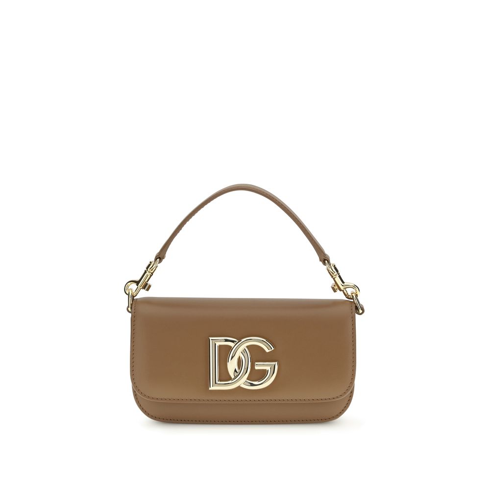 Dolce & Gabbana Brown Calf Leather Bos Taurus Shoulder Bag - ClickThatClicks 