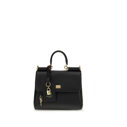 Dolce & Gabbana Black Calf Leather Bos Taurus Shoulder Bag - ClickThatClicks 