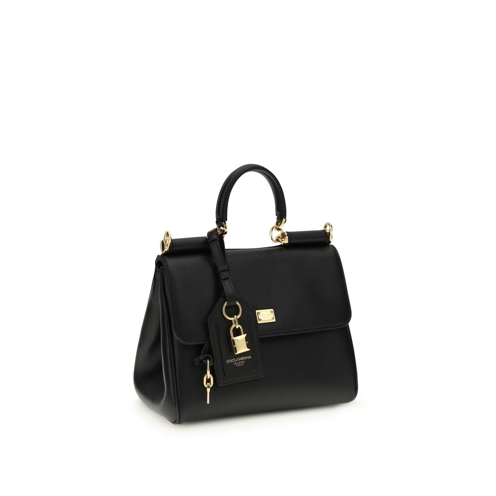 Dolce & Gabbana Black Calf Leather Bos Taurus Shoulder Bag - ClickThatClicks 