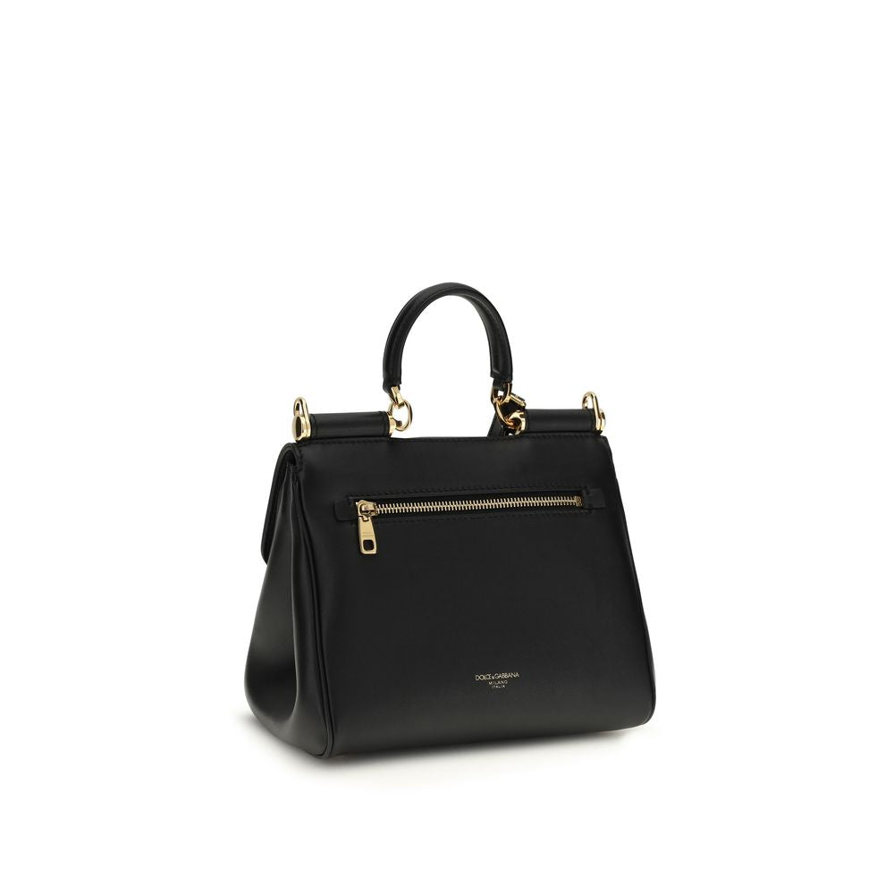 Dolce & Gabbana Black Calf Leather Bos Taurus Shoulder Bag - ClickThatClicks 