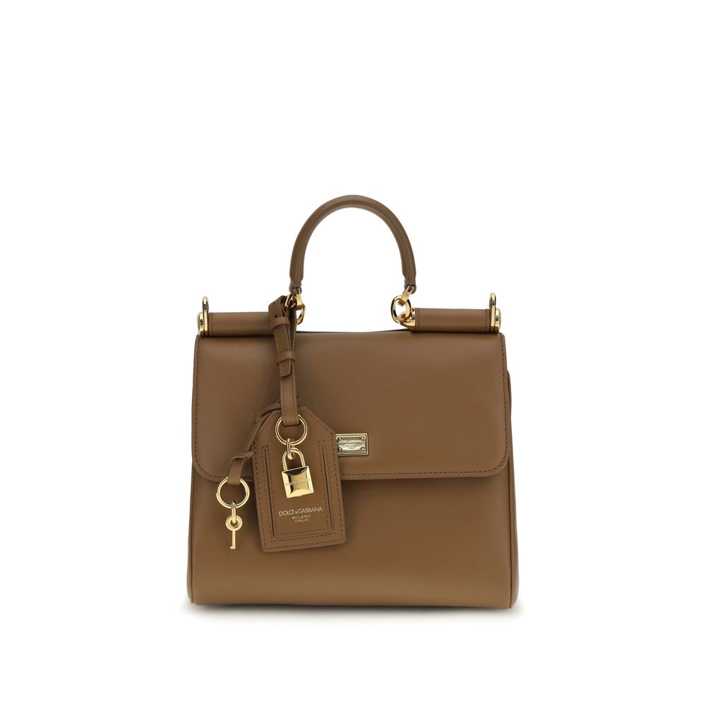 Dolce & Gabbana Brown Calf Leather Bos Taurus Handbag - ClickThatClicks 