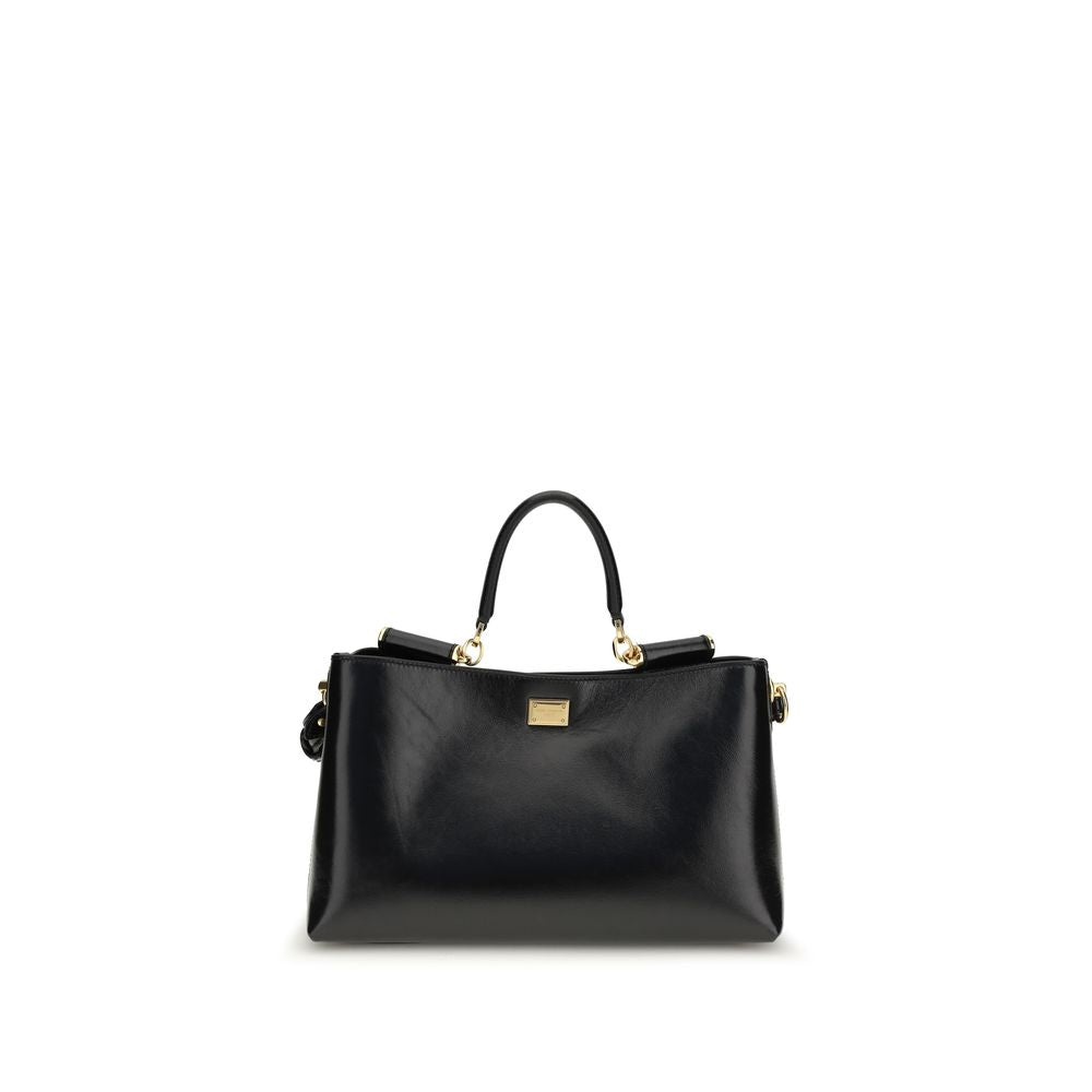 Dolce & Gabbana Black Calf Leather Bos Taurus Shoulder Bag - ClickThatClicks 