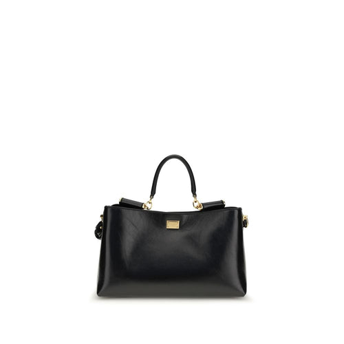 Dolce & Gabbana Black Calf Leather Bos Taurus Shoulder Bag - ClickThatClicks 