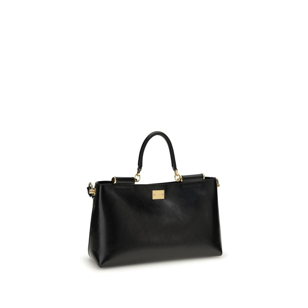 Dolce & Gabbana Black Calf Leather Bos Taurus Shoulder Bag - ClickThatClicks 