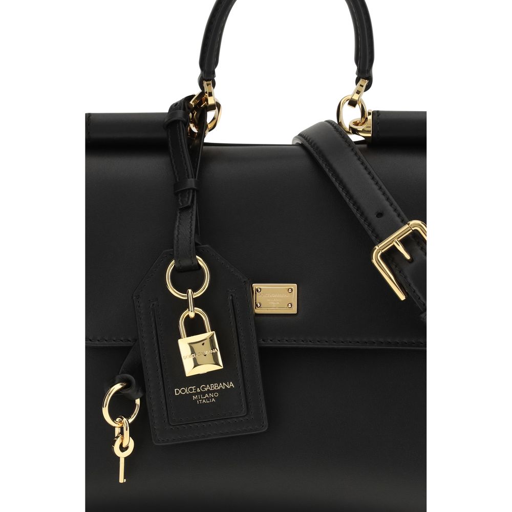 Dolce & Gabbana Black Calf Leather Bos Taurus Shoulder Bag - ClickThatClicks 