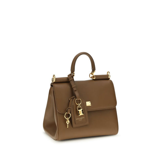 Dolce & Gabbana Brown Calf Leather Bos Taurus Handbag - ClickThatClicks 
